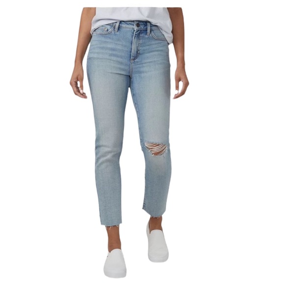 LC Lauren Conrad Denim - LC Lauren Conrad Womens Distressed High Waist Straight Leg Jeans Womens Sz 18 NW